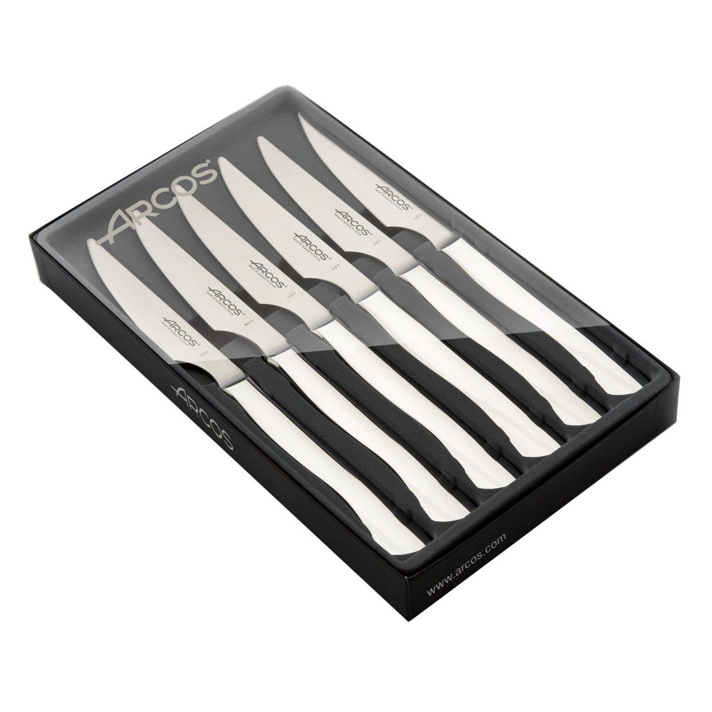 Coffret 6 couteaux à steak lame lisse